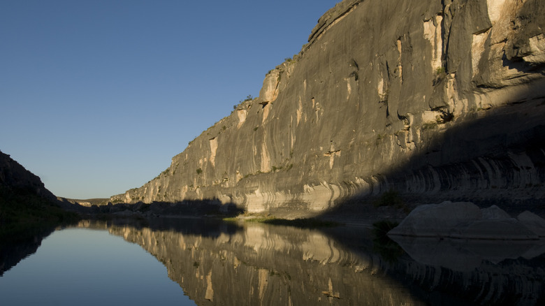 Limestone canyons line the lower Pecos River