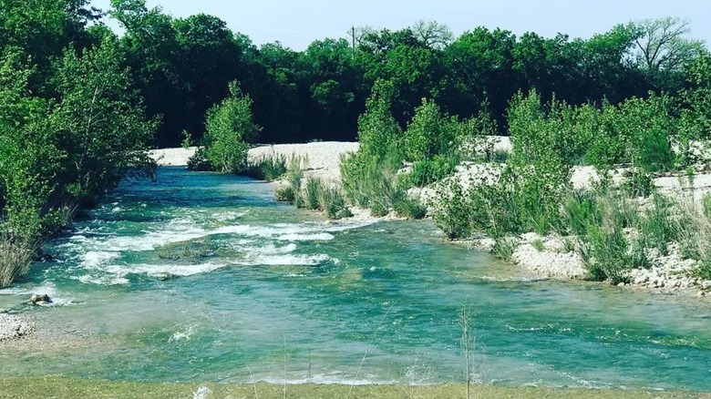 The Nueces River in Texas, with crystal-clear water through a rocky landscape
