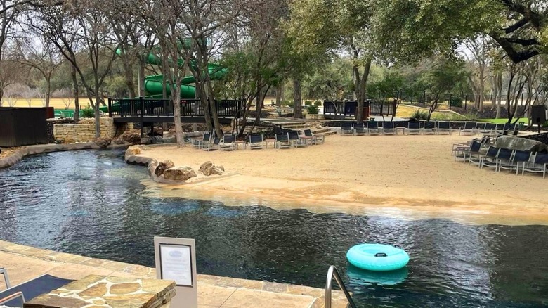 The lazy river at the Hyatt Regency Hill Country Resort and Villas in San Antonio, Texas