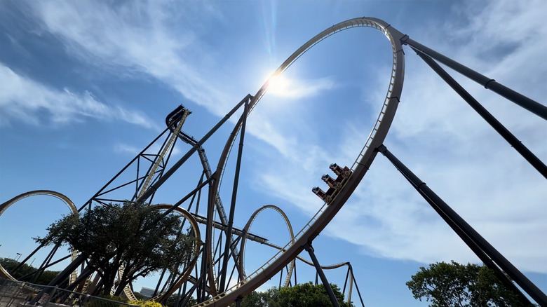 The Tormenta Rampaging Run rollercoaster at Six Flags Over Texas