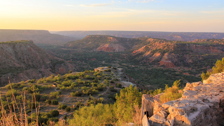 The sun rising over Palo Duro Canyon State Park, Texas