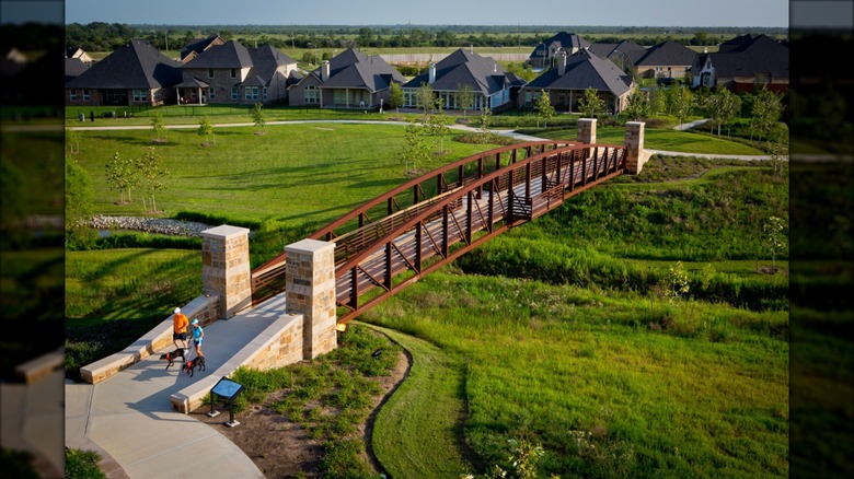 A bridge in a master-planned community in Texas