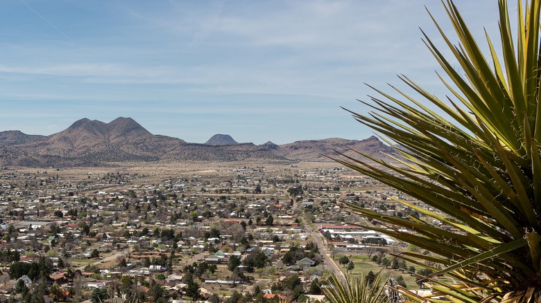 Alpine Texas city from above