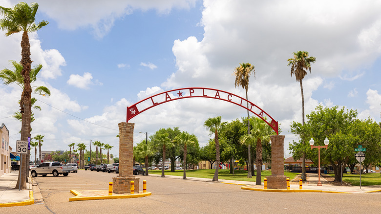 The old business district on Van Buren Avenue, Harlingen, Texas