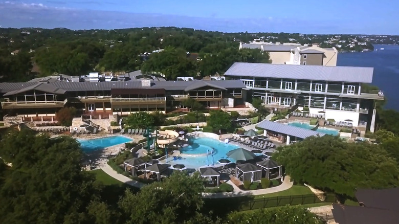 Overhead view of Lakeway Resort and Spa with Lake in the background