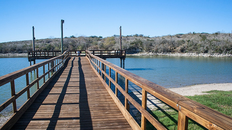 Fishing pier at Lake Corpus Christi State Park
