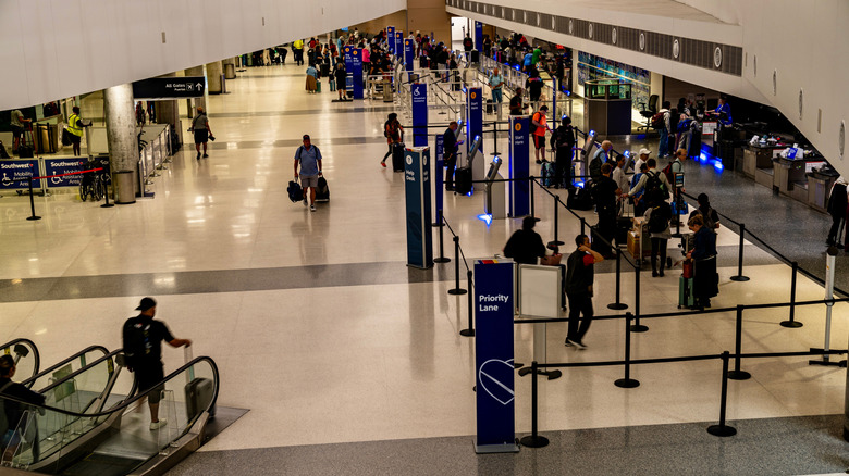 Ticketing area in the Houston Hobby Airport terminal