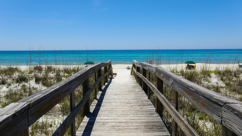 Walkway leading to Henderson Beach