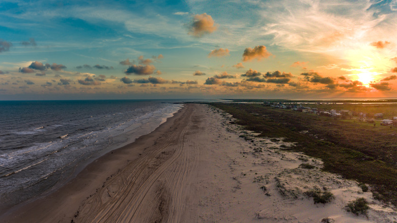 Matagorda Beach at sunset