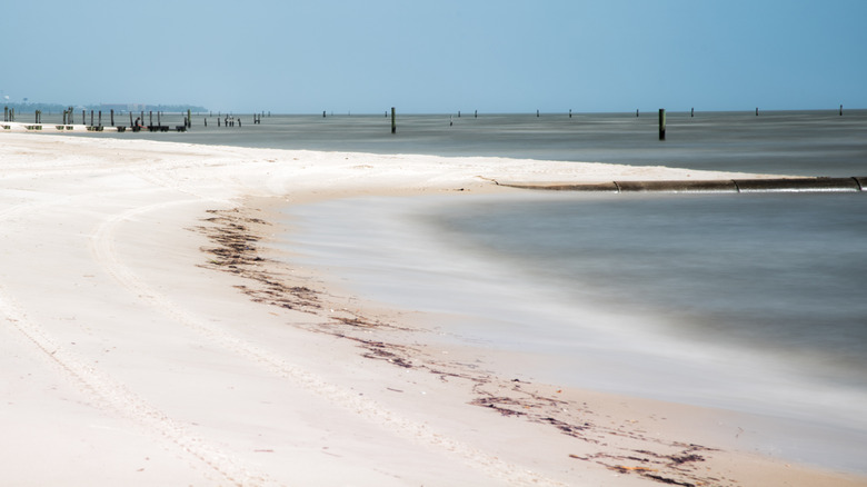 Peaceful shores of Waveland Beach