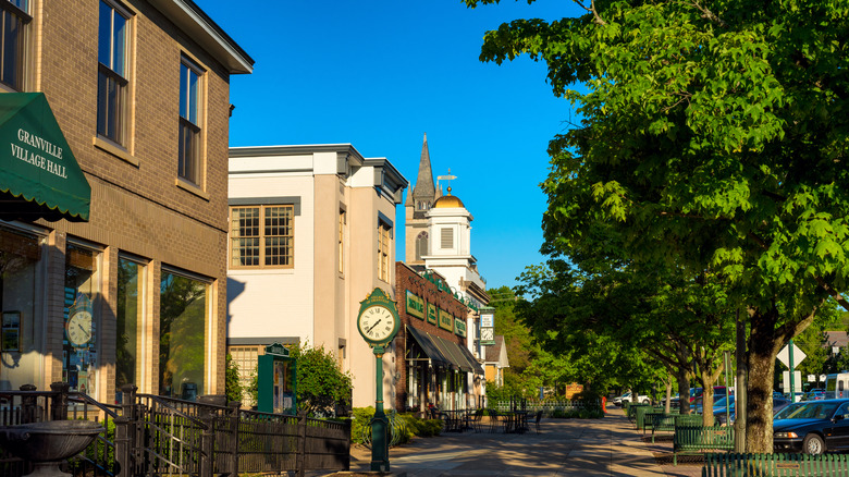A shady block of Broadway Avenue in this small college village in east central Ohio.