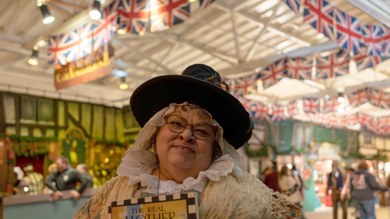 One of the Victorian characters at the Great Dickens Christmas Fair