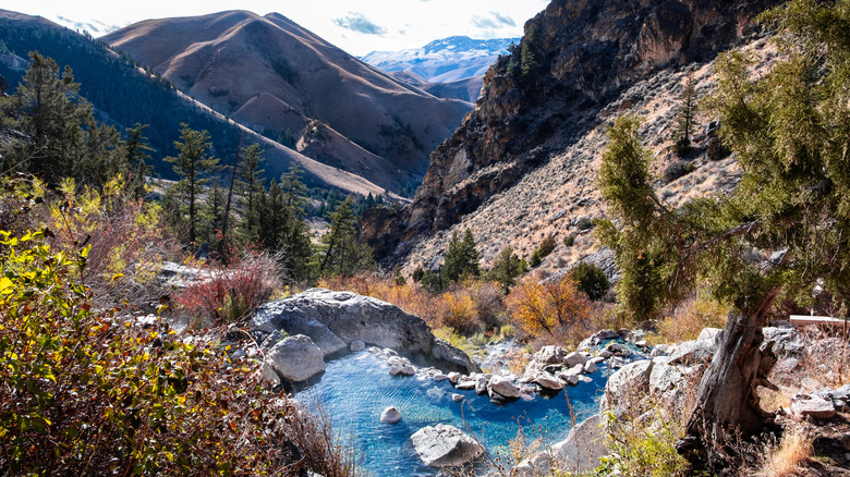 Goldbug Hot Springs mountain pool in Idaho