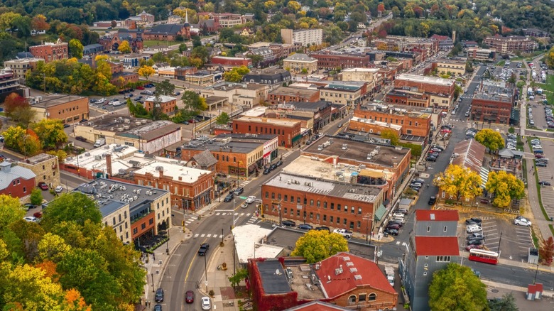 Aerial view of Stillwater, Minnesota