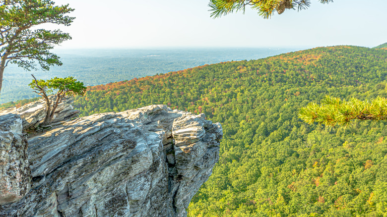 View from peak of Hanging Rock State Park , North Carolina, USA