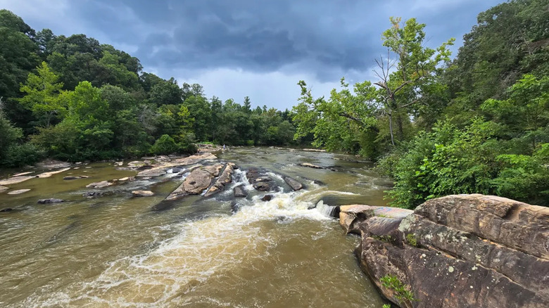 Rapids on the Mayo River in Mayo River State Park, North Carolina