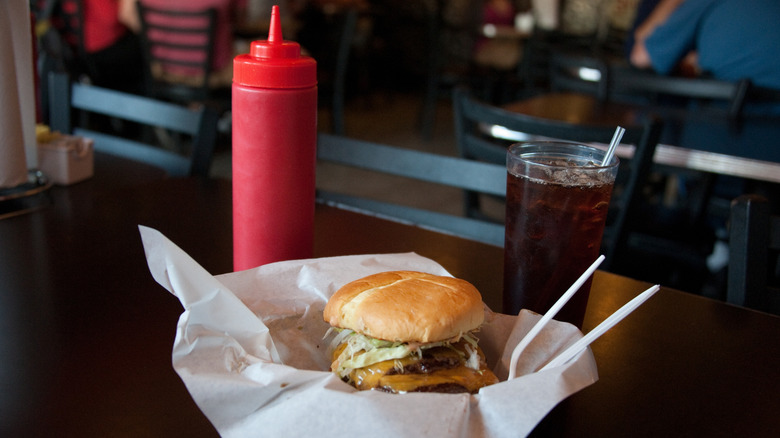 A burger from the popular Lindy's on 4th restaurant in Tucson