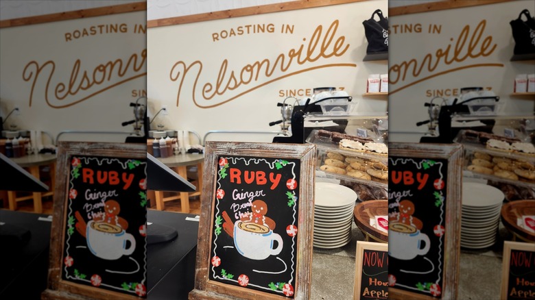 Interior view of Ruby Coffee Roasters in Nelsonville, Wisconsin