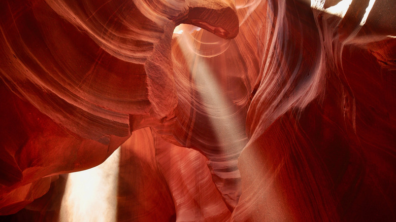 Sunlight in Antelope Canyon, Arizona