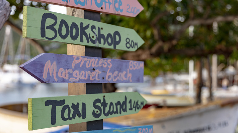Signage that can be found in tropical climates