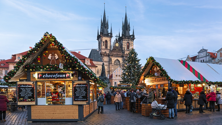 Christmas market at Old Town Square in Prague