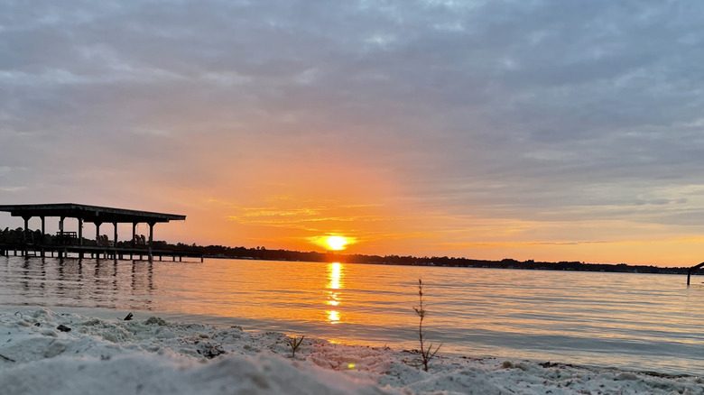White Lake in North Carolina at sunset