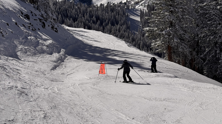 Skiing and snowboarding at Brighton Mountain in Utah.