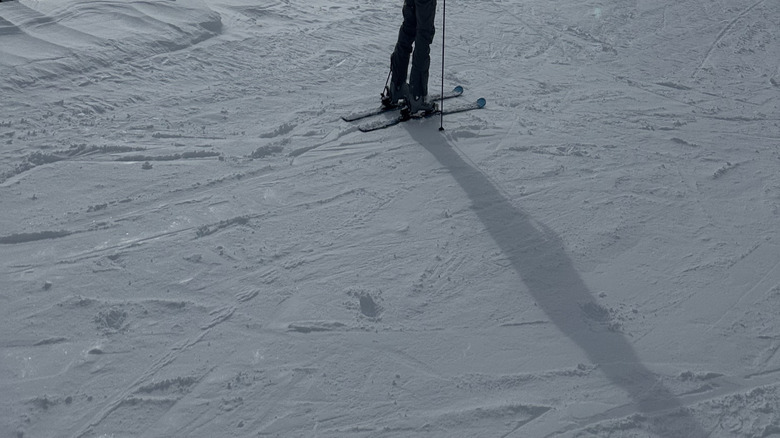 A lone skier on the slopes at Sundance.
