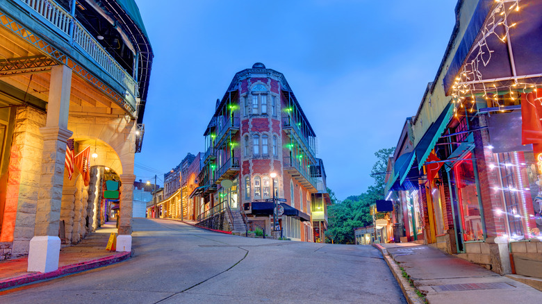 View of city street in Eureka Springs