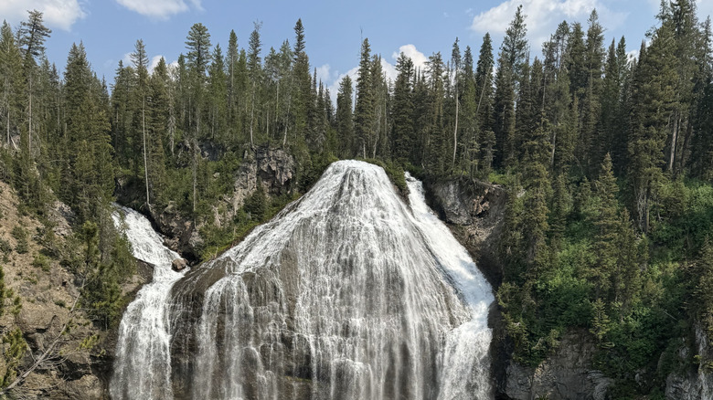 Union Falls, the second-highest waterfall in Yellowstone National Park