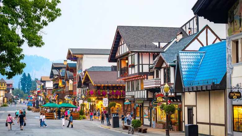 Picturesque buildings around Leavenworth