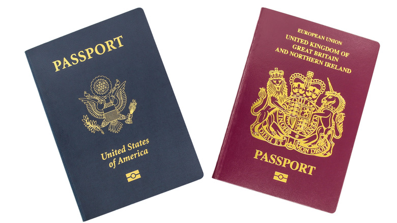 British and American passports