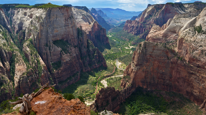 A stunning view of Zion Canyon from Observation Point, from which the famous Angles Landing is also visible.