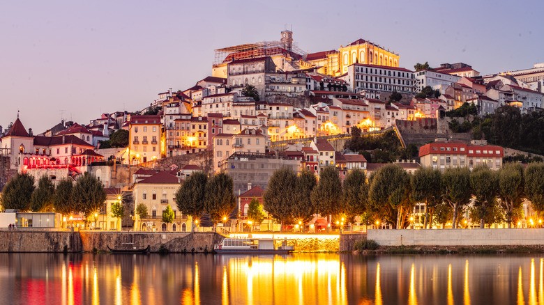 Old town Coimbra at night