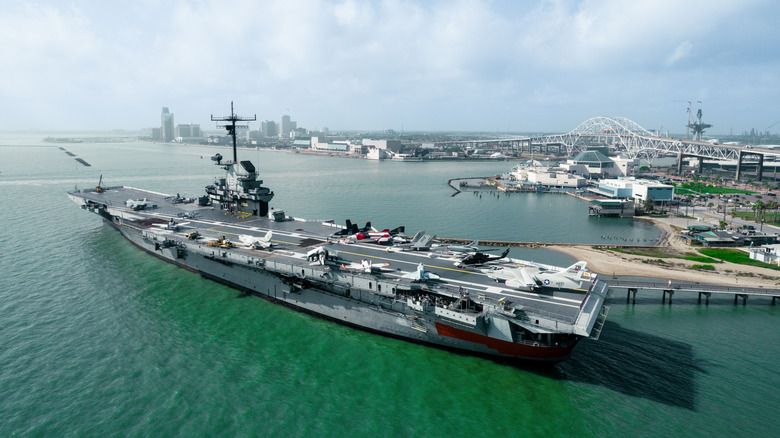 Aerial view of USS Lexington Museum