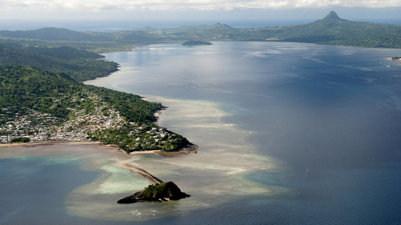 The lagoon of Mayotte, France in the Indian Ocean