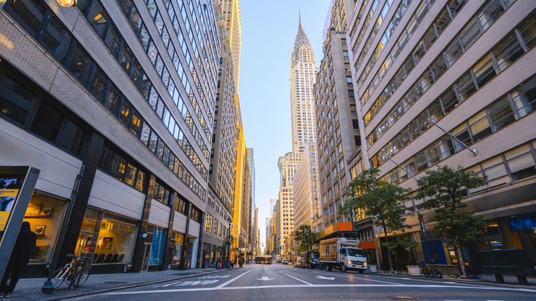 Empty street in New York City
