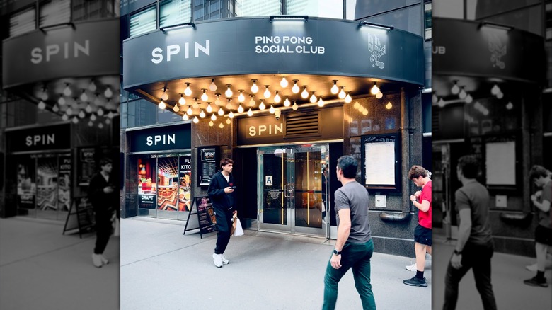 SPiN ping pong club exterior in New York
