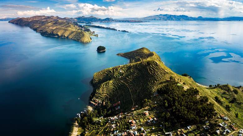 Isla del Sol aerial view