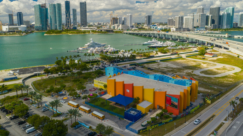 The colorful Miami Children's Museum stands out on Watson Island