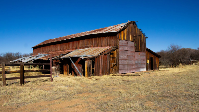 Abandoned ranch shed in the ghost town of Fairbank, Arizona