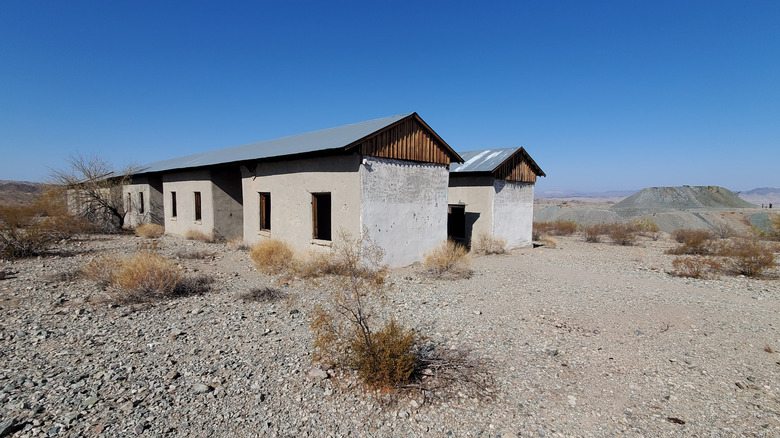 Abandoned worker huts in the ghost town of Swansea, Arizona