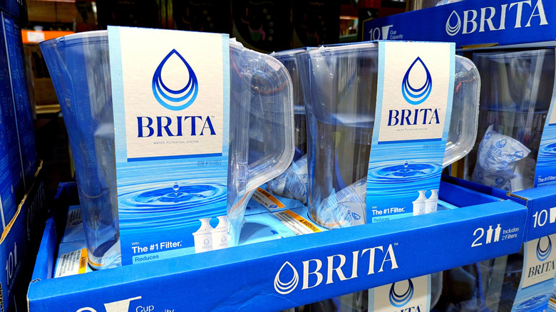 Brita filters on a store shelf