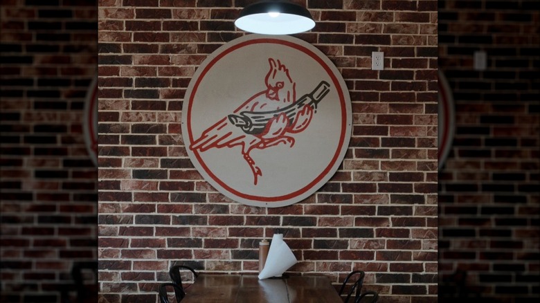 A table inside Redbird BBQ Co. in Port Neches, Texas