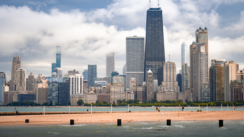 North Avenue Beach and the Chicago Skyline