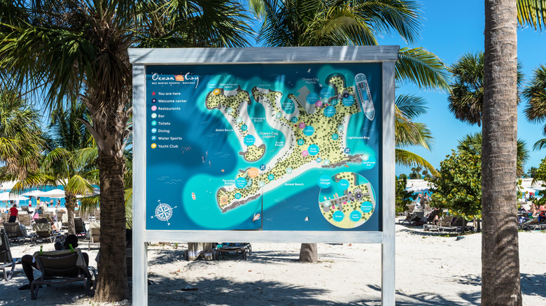 Map of MSC Ocean Cay