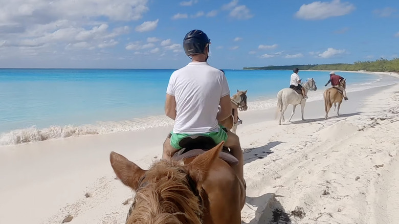 Horseback riding on RelaxAway, Half Moon Cay