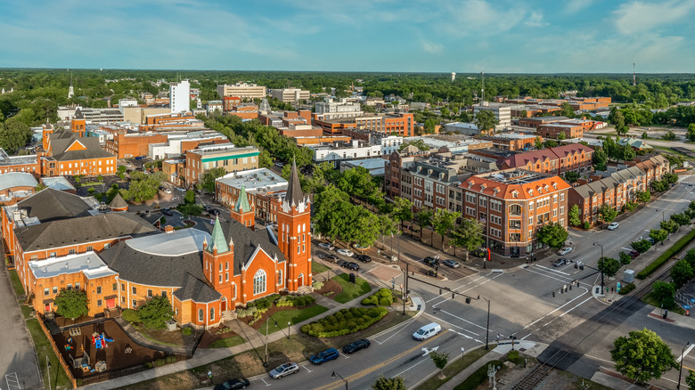 Ariel view of Fayetteville, North Carolina