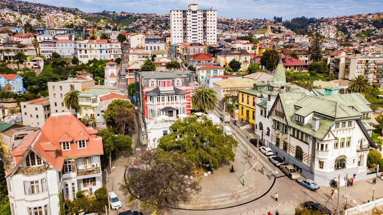 Aerial view of Valparaiso, Chile.