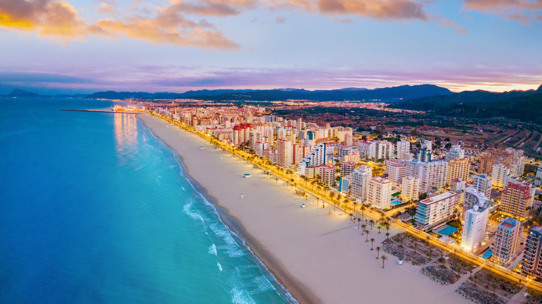 Beaches fringe the city of Valencia, Spain.